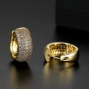 Ladies' Hoop Earrings with Zirconia G1258 7