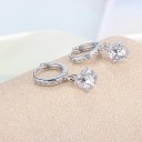 Ladies' Hoop Earrings with Zirconia G282 4