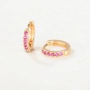 Ladies' Hoop Earrings with Zirconia G296 10