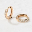 Ladies' Hoop Earrings with Zirconia G296 12