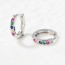 Ladies' Hoop Earrings with Zirconia G296 5