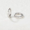 Ladies' Hoop Earrings with Zirconia G296 6