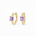 Ladies' Hoop Earrings with Zirconia G312 8