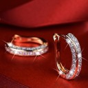 Ladies' Hoop Earrings with Zirconia G377 6