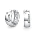 Ladies' Hoop Earrings with Zirconia G413 1