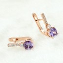 Ladies' Hoop Earrings with Zirconia G548 7