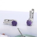 Ladies' Hoop Earrings with Zirconia G548 8