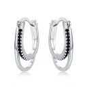 Ladies' Hoop Earrings with Zirconia G604 3