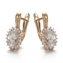 Ladies' Hoop Earrings with Zirconia G616 4
