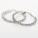Ladies' Hoop Earrings with Zirconia G925 1