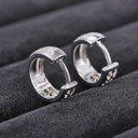 Ladies' Hoop Earrings with Zirconia H859 5