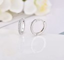 Ladies' Hoop Earrings with Zirconia 3
