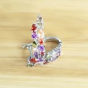 Ladies' Hoop Earrings with Zircons G205 6