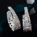 Ladies' Hoop Earrings with Zircons G758 3