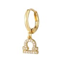 Ladies' Hoop Earrings with Zodiac Sign 20