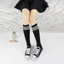 Ladies' Knee-High Socks with Stripes 4