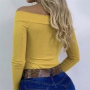 Ladies' Knitted Bodysuit with Exposed Shoulders 6