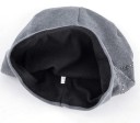 Ladies' knitted cap with floral gemstone motif Loose extended fit Double-layered with gathered back Cotton and acrylic 7