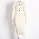 Ladies' Knitted Dress with Long Sleeves 2