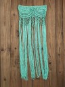 Ladies' Knitted Skirt with Long Fringes Lace Pattern at the Top Netted Centre of Knots Cotton Yarn Ankle-Length 9