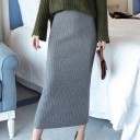 Ladies' Knitted Skirt with Slit 4