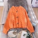 Ladies' Knitted Sweater with Buttons G209 5