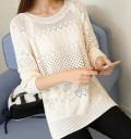 Ladies' Knitted Sweater with Flower 2