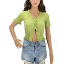 Ladies' Knitted Sweater with Ruffles 7