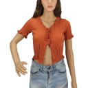 Ladies' Knitted Sweater with Ruffles 5