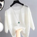 Ladies' Knitted Top with Holes 4