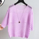 Ladies' Knitted Top with Holes 5