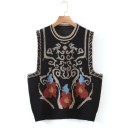 Ladies' Knitted Waistcoat P1442 3