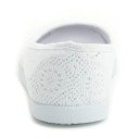 Ladies' Lace Ballerinas - White 9
