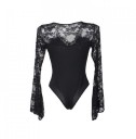 Ladies' Lace Bodysuit with Long Sleeves B812 3