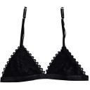 Ladies' Lace Bra with Floral Pattern Triangle Cups Thin Adjustable Straps Cotton and Spandex One Size 5