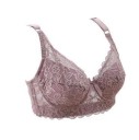 Ladies' Lace Bra with Floral Pattern Wide Lace Trim Adjustable Straps Hook Fastening Decorative Bow Cotton 6