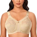 Ladies' Lace Bra with Full Cups without Padding Polyester Comfortable Lingerie with Wider Straps for Everyday Wear 4