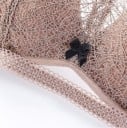 Ladies' Lace Bra with Moulded Cups Lace with Fringes Decorative Bow Adjustable Straps Hook Fastening 15