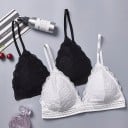 Ladies' Lace Bra with Triangle Cups Removable Padding Wide Perforated Trim Cotton and Nylon Underbust Measurement 62 to 77 cm 5