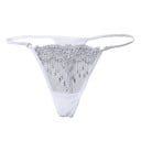 Ladies' Lace G-string Seductive Lingerie with Sheer Mesh and Lace Drops One Size for Waist 60 to 72 cm 1