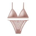 Ladies' Lace Set Bra and Briefs with Delicate Pattern Elastane Polyamide for Everyday Wear Lingerie 1
