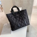 Ladies' Large Quilted Shoulder Bag with Diamond Pattern Spacious Bag with Two Long Handles and Decorative Straps 47.5 x 34 x 13 cm 2