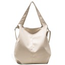 Ladies' Large Shoulder Bag Made of Artificial Leather Soft Spacious Shape Wide Handle Long Strap for Crossbody Wear 41 x 41 cm 2