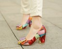 Ladies' Leather Heels with Print 6