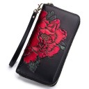 Ladies' Leather Wallet with Flower M201 1