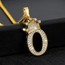 Ladies' Letter Necklace with Crown 15