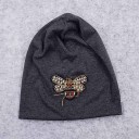 Ladies' lighter beanie with a decorative bee embroidered from beads and sparkling gems Material polyester and cotton Universal size 4
