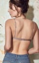 Ladies' Lightweight Bralette with Delicate Lace Shiny Triangle Cups Adjustable Thin Straps Nylon and Polyester 7