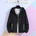 Ladies' Lightweight Zip-Up Hooded Jacket Thin Material Made from Polyester and Nylon Two Zip Pockets Elasticated Cuffs Loose Sports Fit 11