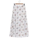Ladies' Long A-Line Skirt with Pattern Smooth Waist With Lining Freely Draping Cut Finely Textured Polyester Fabric 3